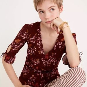 Madewell tie-sleeve wrap top